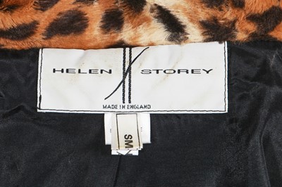 Lot 216 - A Helen Storey black velvet and faux fur ensemble, circa 1990