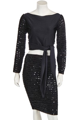 Lot 233 - A Jean Paul Gaultier black sequined ensemble, circa 1990