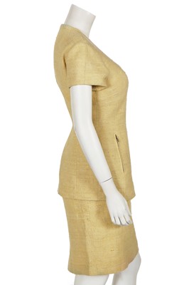 Lot 176 - A Thierry Mugler yellow silk suit, circa 1995