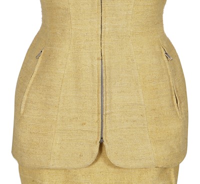 Lot 176 - A Thierry Mugler yellow silk suit, circa 1995