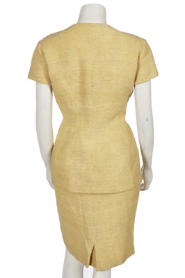 Lot 176 - A Thierry Mugler yellow silk suit, circa 1995
