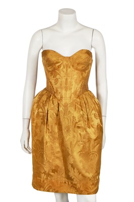 Lot 254 - A Vivienne Westwood gold damask corset dress, Autumn-Winter 2009-10