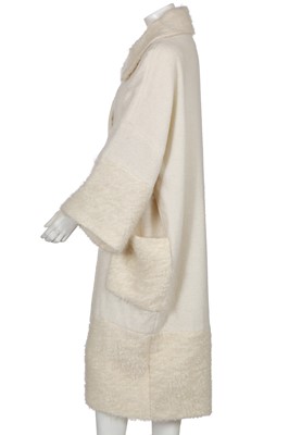 Lot 200 - A Christian Dior by John Galliano ivory bouclé wool coat, circa 1999