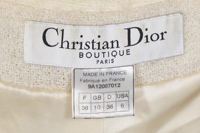 Lot 200 - A Christian Dior by John Galliano ivory bouclé wool coat, circa 1999