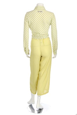 Lot 190 - A Jean Paul Gaultier green gingham ensemble, mid 1990s
