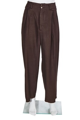 Lot 147 - A Williwear by Willi Smith brown rayon-blend suit, 1980s