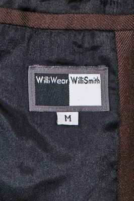 Lot 147 - A Williwear by Willi Smith brown rayon-blend suit, 1980s