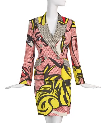 Lot 144 - A Moschino 'Lichtenstein' printed crêpe suit, Spring-Summer 1991