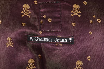 Lot 291 - A Jean Paul Gaultier skull and crossbones damask suit, 'Mad Max' collection, Autumn-Winter 1995-96