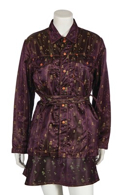 Lot 291 - A Jean Paul Gaultier skull and crossbones damask suit, 'Mad Max' collection, Autumn-Winter 1995-96