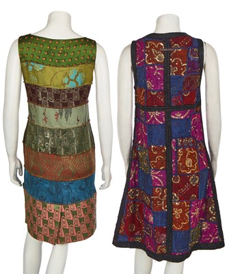 Lot 283 - Two Jean Paul Gaultier patchwork dresses, 1990s-2000s