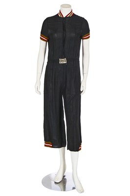 Lot 282 - A Jean Paul Gaultier black crêpe jumpsuit, 'Rap Prayers' collection, Spring-Summer 1991