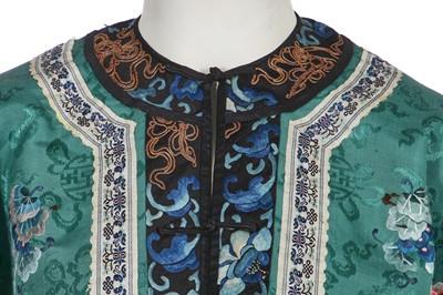 Lot 545 - A Chinese embroidered brocade women's informal coat, Waitao, late 19th-century