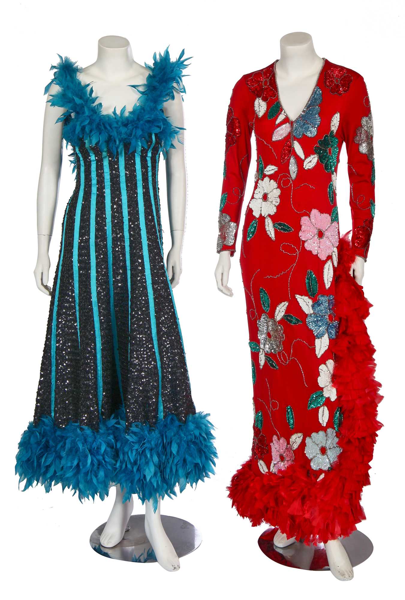 Lot 388 - Two night club gowns worn by Régine Zylberberg, late 1970s-early 1980s