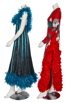 Lot 388 - Two night club gowns worn by Régine Zylberberg, late 1970s-early 1980s