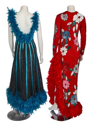 Lot 388 - Two night club gowns worn by Régine Zylberberg, late 1970s-early 1980s