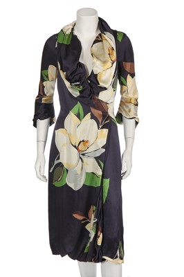 Lot 105 - A Vivienne Westwood printed satin dress, circa 2005