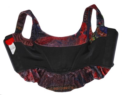 Lot 95 - A Vivienne Westwood printed velvet corset, commercial collection, Autumn-Winter 2015-16
