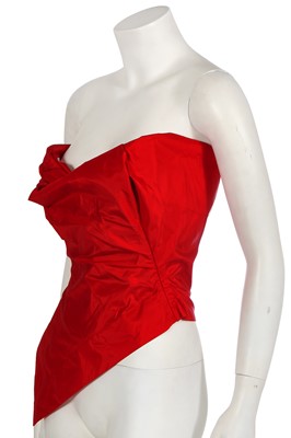 Lot 94 - A Vivienne Westwood red taffeta corset, 2010s