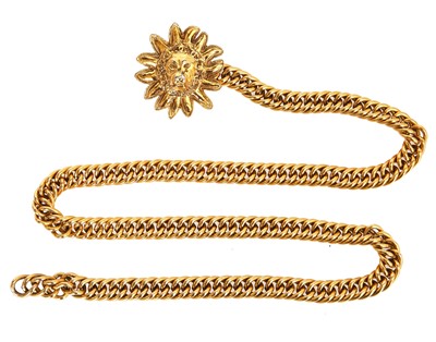 Lot 2 - A Chanel lion's head chain belt, 1990s