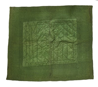 Lot 514 - An Ottoman Turkish embroidered quilted panel, early 19th century