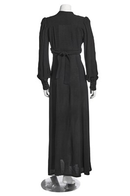 Lot 405 - An Ossie Clark for Radley black moss crêpe dress, circa 1972