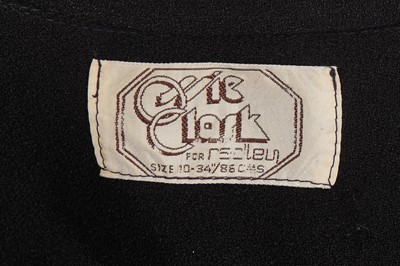 Lot 405 - An Ossie Clark for Radley black moss crêpe dress, circa 1972