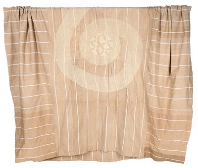 Lot 456 - An embroidered striped tan cotton man's robe,...
