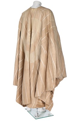 Lot 456 - An embroidered striped tan cotton man's robe,...