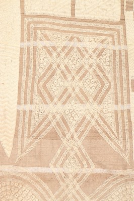 Lot 456 - An embroidered striped tan cotton man's robe,...