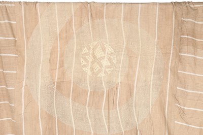 Lot 456 - An embroidered striped tan cotton man's robe,...