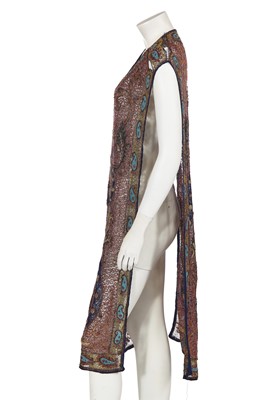 Lot 481 - A beaded and embroidered tulle tabard, early 1920s
