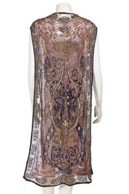 Lot 481 - A beaded and embroidered tulle tabard, early 1920s