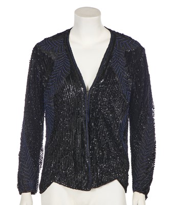 Lot 481 - A beaded and embroidered tulle tabard, early 1920s