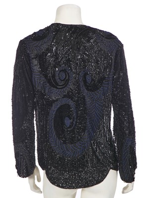 Lot 481 - A beaded and embroidered tulle tabard, early 1920s