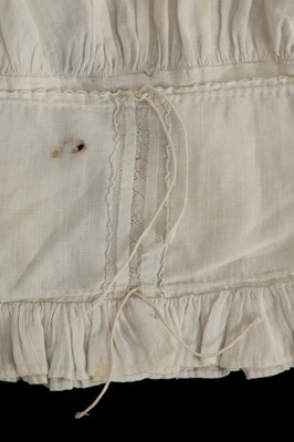 Lot 510 - A good Hollie point cotton baby bonnet, 1794