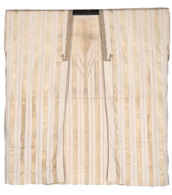 Lot 457 - A woven silk and metal thread Aba, 1920s-30s,...