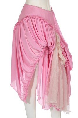 Lot 239 - A Comme des Garçons pink nylon and ivory tulle skirt, 2004