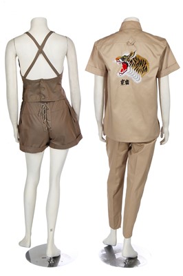 Lot 153 - Two Kansai Yamamoto khaki cotton ensembles, 1973