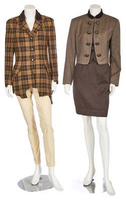 Lot 193 - Two Moschino wool suits, 1990s