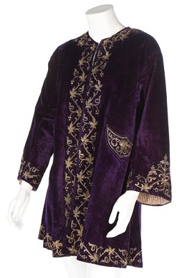 Lot 459 - A purple velvet jacket, Ottoman for a European...