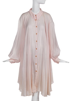 Lot 116 - A Vivienne Westwood pink cotton shirtdress, 'Cut, Slash & Pull' collection, Spring-Summer 1991