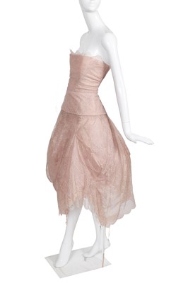 Lot 99 - A Vivienne Westwood pink lace corset and skirt ensemble, 2000s
