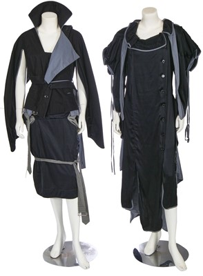 Lot 114 - A Vivienne Westwood black and blue dress and jacket, 'Street Theatre' collection, Spring-Summer 2003