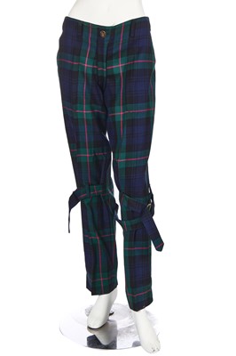 Lot 118 - A pair of Vivienne Westwood 'Gordon Pink' tartan bondage trousers, 2000s