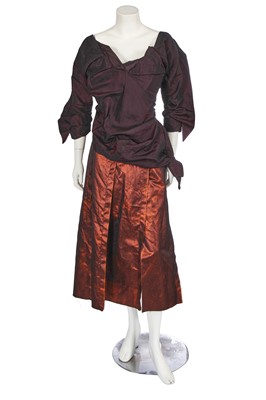 Lot 119 - A Vivienne Westwood taffeta corset blouse and skirt, 2000s