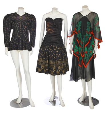 Lot 318 - Two Zandra Rhodes garments, 1980s