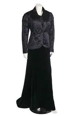 Lot 196 - A Vivienne Westwood black satin and velvet ensemble, late 1990s-2000s