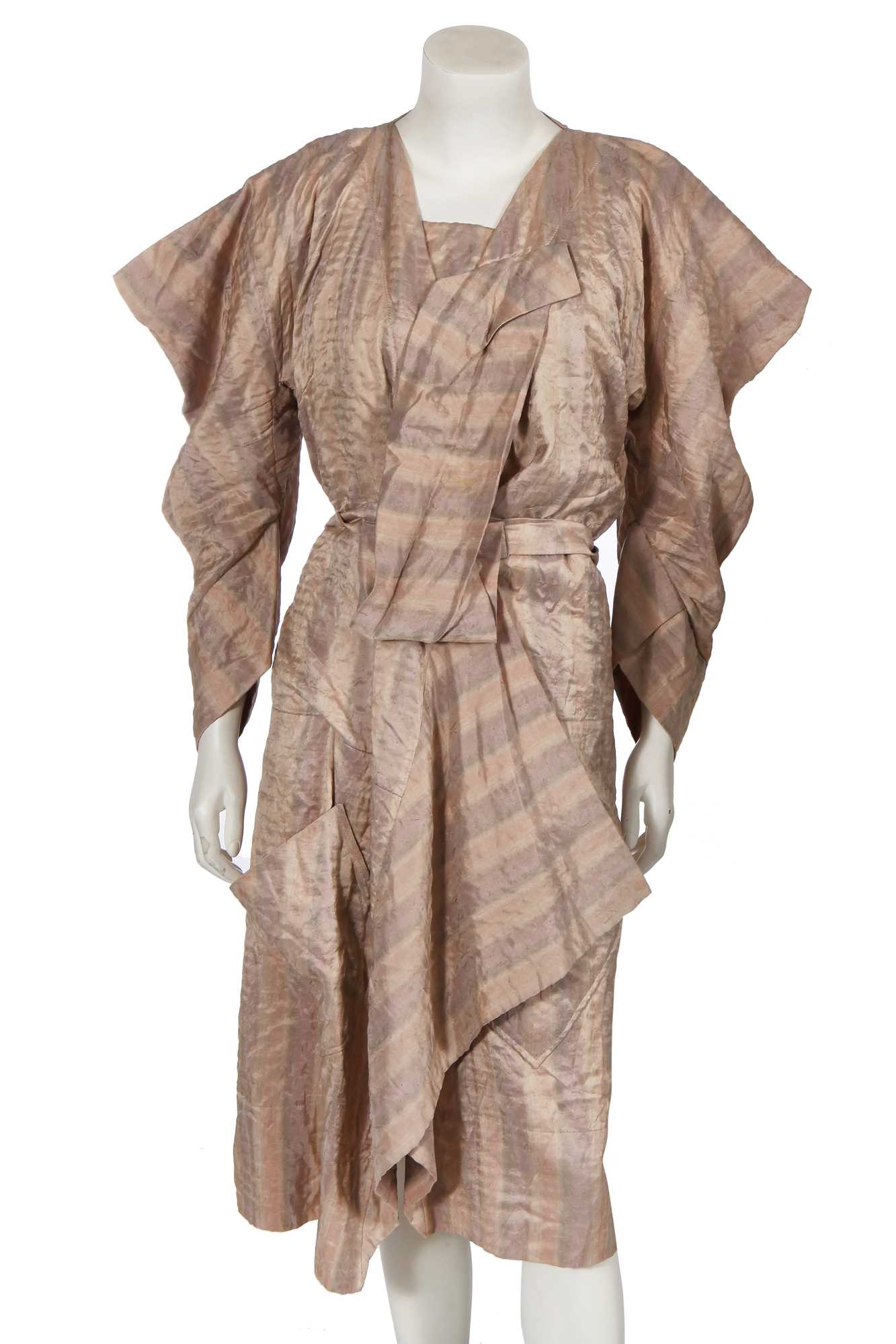 Lot 126 - A Vivienne Westwood pink silk dress and coat ensemble, early 2000s