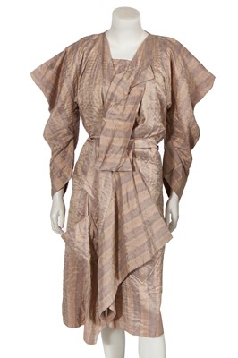 Lot 126 - A Vivienne Westwood pink silk dress and coat ensemble, early 2000s